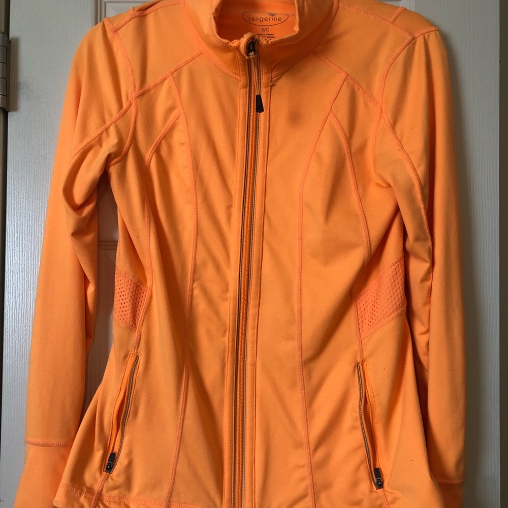 Orange athletic jacket